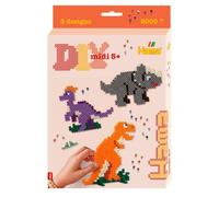 HAMA BEADS 10.3434 - Mosaicos con rejilla Dinosaurios, Incluye 2000 perlas