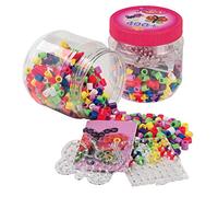 Hama 10.8791 Maxi 400 Beads & Pegboards in Tub Pink, Multicolour, One Size Singl