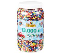Hama Beads Mezcla Sólida 13,000 Cuentas Midi en Bote Manualidades Creativas