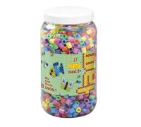 Hama 10.8541 1,400 Maxi Beads in Tub Pastel Mix Maxi Mixed