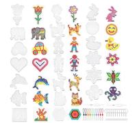 Hama Beads Plantilla Juego de 20 Cuentas para Planchar Kit Animal Pegboards Plantillas Plantillas Cuentas para Planchar DIY Manualidad para Fiesta Cumpleaños Niños Aplicable a 5mm Beads