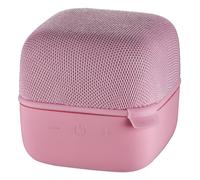 Hama - Altavoz Bluetooth® Mobile Cube (Bluetooth de 10 Metros, Ranura MicroSD, 3h de Carga para 6h a 8h de autonomía, 3,7 V, batería de polímero de Litio), Color Rosa