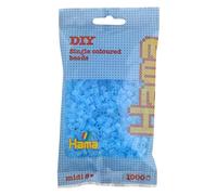 HAMA Bolsa de perlas | Aprox. 1000 cuentas midi fusibles para manualidades y mosaicos | Perlas de fusión para niños creativos 5+ | Juego de arte y decoración | Translucent aqua