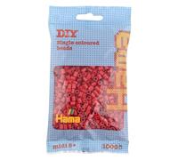 HAMA Bolsa de perlas | Aprox. 1000 cuentas midi fusibles para manualidades y mosaicos | Perlas de fusión para niños creativos 5+ | Juego de arte y decoración | Dark Red