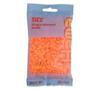 HAMA Bolsa de perlas | Aprox. 1000 cuentas midi fusibles para manualidades y mosaicos | Perlas de fusión para niños creativos 5+ | Juego de arte y decoración | Neon orange