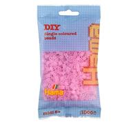 HAMA Bolsa de perlas | Aprox. 1000 cuentas midi fusibles para manualidades y mosaicos | Perlas de fusión para niños creativos 5+ | Juego de arte y decoración | Translucent pink