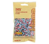 Hama 1.000 Cuentas en Bolsa, Mezcla de Rayas 91, Color Mix, 1000 pcs (207-91)
