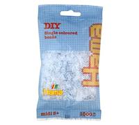 HAMA Bolsa de perlas | Aprox. 1000 cuentas midi fusibles para manualidades y mosaicos | Perlas de fusión para niños creativos 5+ | Juego de arte y decoración | Clear