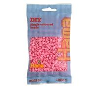 HAMA Bolsa de perlas | Aprox. 1000 cuentas midi fusibles para manualidades y mosaicos | Perlas de fusión para niños creativos 5+ | Juego de arte y decoración | Pink