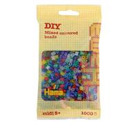 HAMA Bolsa de perlas | Aprox. 1000 cuentas midi fusibles para manualidades y mosaicos | Perlas de fusión para niños creativos 5+ | Juego de arte y decoración | Mix 54