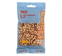 HAMA Bolsa de perlas | Aprox. 1000 cuentas midi fusibles para manualidades y mosaicos | Perlas de fusión para niños creativos 5+ | Juego de arte y decoración | Gold