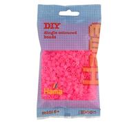 Hama Perlas fusibles midi 207-32 – 1000 cuentas para manualidades – Neón fucsia