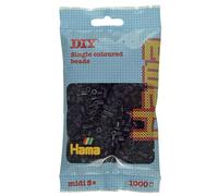Hama Bolsa de cuentas | Aprox. 1000 cuentas de fusible midi | Decoración de mosaico para niños creativos a partir de 5 años | Berenjena