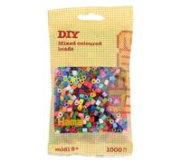 HAMA Bolsa de perlas | Aprox. 1000 cuentas midi fusibles para manualidades y mosaicos | Perlas de fusión para niños creativos 5+ | Juego de arte y decoración | Mix 68