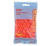HAMA Bolsa de perlas | Aprox. 1000 cuentas midi fusibles para manualidades y mosaicos | Perlas de fusión para niños creativos 5+ | Juego de arte y decoración | Orange