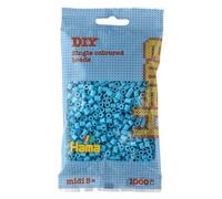 HAMA Bolsa de perlas | Aprox. 1000 cuentas midi fusibles para manualidades y mosaicos | Perlas de fusión para niños creativos 5+ | Juego de arte y decoración | Azure