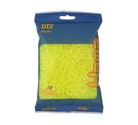 HAMA Bolsa de perlas | Aprox. 3000 cuentas midi fusibles para manualidades y mosaicos | Perlas de fusión para niños creativos 5+ | Juego de arte y decoración | neon yellow
