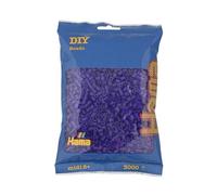 HAMA Bolsa de perlas | Aprox. 3000 cuentas midi fusibles para manualidades y mosaicos | Perlas de fusión para niños creativos 5+ | Juego de arte y decoración | translucent purple