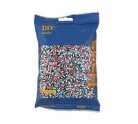 HAMA Bolsa de perlas | Aprox. 3000 cuentas midi fusibles para manualidades y mosaicos | Perlas de fusión para niños creativos 5+ | Juego de arte y decoración | mix 91