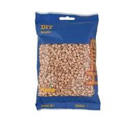 HAMA Bolsa de perlas | Aprox. 3000 cuentas midi fusibles para manualidades y mosaicos | Perlas de fusión para niños creativos 5+ | Juego de arte y decoración | beige