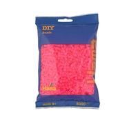 HAMA Bolsa de perlas | Aprox. 3000 cuentas midi fusibles para manualidades y mosaicos | Perlas de fusión para niños creativos 5+ | Juego de arte y decoración | neon fuchsia
