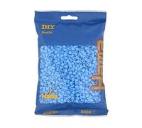 HAMA Bolsa de perlas | Aprox. 3000 cuentas midi fusibles para manualidades y mosaicos | Perlas de fusión para niños creativos 5+ | Juego de arte y decoración | pastel blue