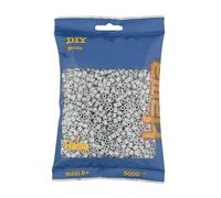 HAMA Bolsa de perlas | Aprox. 3000 cuentas midi fusibles para manualidades y mosaicos | Perlas de fusión para niños creativos 5+ | Juego de arte y decoración | light grey