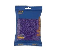 HAMA Bolsa de perlas | Aprox. 3000 cuentas midi fusibles para manualidades y mosaicos | Perlas de fusión para niños creativos 5+ | Juego de arte y decoración | Purple