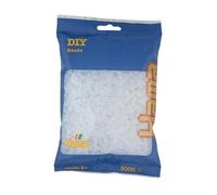 HAMA Bolsa de perlas | Aprox. 3000 cuentas midi fusibles para manualidades y mosaicos | Perlas de fusión para niños creativos 5+ | Juego de arte y decoración | clear