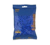 Hama Perlen 201-09 - Bolsa de cuentas para planchar con aprox. 3000 cuentas Midi de colores con diámetro de 5 mm en azul claro, diversión creativa para niños a partir de 5 años