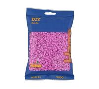 HAMA Bolsa de perlas | Aprox. 3000 cuentas midi fusibles para manualidades y mosaicos | Perlas de fusión para niños creativos 5+ | Juego de arte y decoración | pastel pink