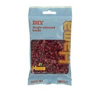 HAMA - Bolsa de perlas para planchar | aprox. 1000 cuentas midi | Manualidades y mosaicos para niños a partir de 5 años | Juego creativo y decoración de manualidades | Dark Cherry