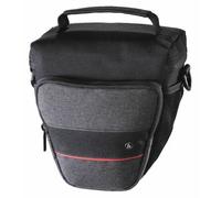 Hama "Valletta 110 Colt - Bolsa para cámara Digital y Objetivo (con Correa para el Hombro, Bolsillos Laterales, 15 x 9 x 15,5 cm), Color Negro
