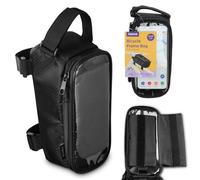 Hama Bolsa para Cuadro de Bicicleta con Compartimento para teléfono móvil, Color Negro