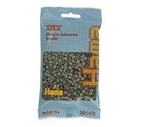 HAMA - Bolsita de perlas para planchar gris ratón - 1000 perlas midi 5 mm - Recambio para manualidades para niños a partir de 5 años