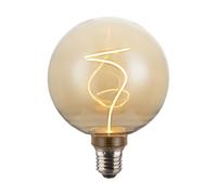 Hama | Bombilla LED filamento regulable (E27, globo G125, 1800 K) Ámbar | Bombilla LED globo, E27, filamento, luz extra cálida, regulable, 200 lm