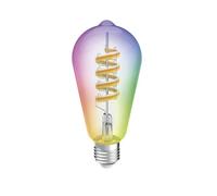 Hama Bombilla led Inteligente E27,ST64, RGBW (Matter) Control de voz/App, Regulable