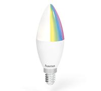 Hama | Bombilla LED Inteligente WiFi E14 5.5W RGB y blanco - Blanco | Lámpara Vela Control por Voz, Sin Hub, Smart Home) | Blanco