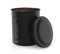 HAMA | Bote Para Almacenar Café de Acero Inoxidable, Negro | Para Guardar Café Molido 700g y en Grano 500g, Hermético, Apto para Cuaquier Tipo de Producto