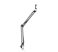 Hama | Brazo Flexible Ajustable Soporte móvil (Mesa Webcam 1/4") Negro | Soporte de mesa articulado, compatible móvil, webcam, anillo de luz, cámara, tablet y micrófono