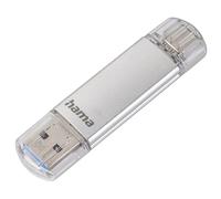Hama | Pendrive USB-C de 32 GB | Memoria USB 3.1 Gen 1 de 40 MB/s | Conector Tipo C para PC, Móvil y Tablet | Almacenamiento Compacto en Diseño de Metal | Color Plata