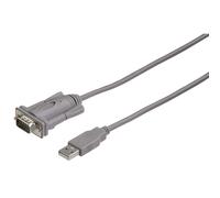 Hama Adaptador USB a Serie RS232 RS-232 Null Modem 53325 Gris 2 m