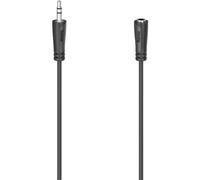 Hama | Cable Alargador Audio Jack 3,5 mm Estéreo 5 m Negro | Cable alargador audio jack 3,5 mm estéreo de 5 m para ampliar conexiones de audio entre dispositivos. Negro