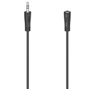 Hama 00205120 Cable De Audio Jack De Extensión Negro 3m Con Conector De 3.5mm