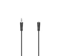 Hama - Cable alargador de audio jack macho (3,5 mm, conector hembra, estéreo, 1,5 m)