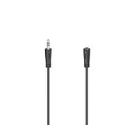 Hama - Cable alargador de audio jack macho (3,5 mm, conector hembra, estéreo, 3,0 m)