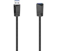 Hama - Cable alargador USB-A 3.0 alta velocidad - 1,5 m, 5 Gbit/s, Negro