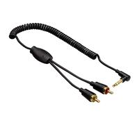 Hama Cable AUX espiral 3,5 mm a 2x RCA – Adaptador para PC, portátil y TV HiFi