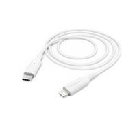 Hama - Cable USB C a Conector Lightning (1 m, Cable de Carga, Cable de Datos, Certificado Apple MFI para iPhone 8/X/XS/XR, iPad Pro/Air/Mini, Compatible con Cargador USB-C), Color Blanco