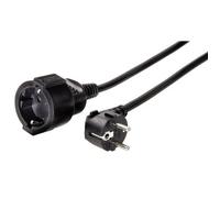 Hama - cable con enchufe de 10 metros, seguro, resistente, color negro